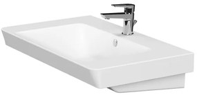 Cersanit S801-338-DSM - Závesná kúpeľňová skrinka s umývadlom LARA 80 cm biela