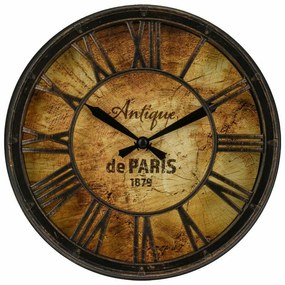 Nástenné hodiny Antigue Paris, čierna