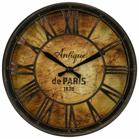 Nástenné hodiny Antigue Paris, čierna