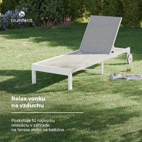 Blumfeldt Lucca Lounge ležadlo, nosnosť 120 kg, 5-stupňové, vodoodpudivé