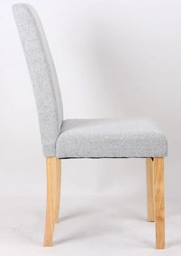 Jedálenská stolička s prešitím Kiki, svetlo šedá látka