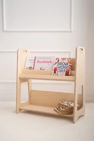 Detský Montessori regál, prírodný - 72 x 75 cm