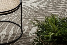 Koberec šnúrkový SIZAL FLOORLUX 20504 LÍSTIE šampanské / tmavosivý DŽUNGĽA