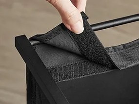 Kôš na bielizeň Vasagle Males 150 l čierna/šedá/hnedá