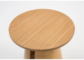 Okrúhly odkladací stolík v dekore duba ø 50 cm Cep – Teulat