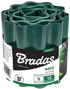 Bradas Plastový obrubník vlnitý 10cmx9m green