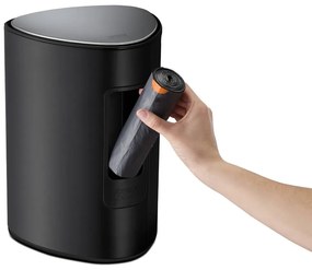 Matne čierny nášľapný oceľový odpadkový kôš 5 l EasyStore Luxe – Joseph Joseph