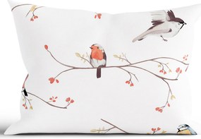 Bavlnená obliečka na vankúš Renforcé 40 × 60 cm - Vtáčiky