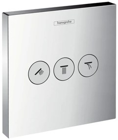 Hansgrohe ShowerSelect, ventil pod omietku pre 3 spotrebiče, chrómová, HAN-15764000