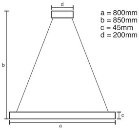 LED Stmievateľný luster na lanku LED/100W/230V 3000-6500K + diaľkové ovládanie