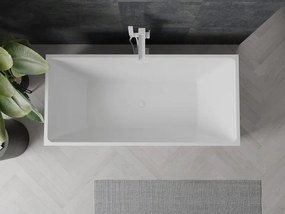 Mexen Nita, voľne stojaca vaňa 170 x 80 cm, biela-čierna, biely prepad, 52091708075-20
