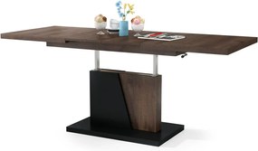 Mazzoni GRAND NOIR dub hnedý / čierny, rozkladacia, konferenčný stôl, stolík