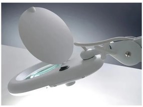 LED Stolná lampa s lupou LED/9W/230V biela/chróm