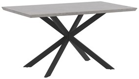 Jedálenský stôl s betónovým efektom 140 x 80 cm sivá/čierna SPECTRA Beliani