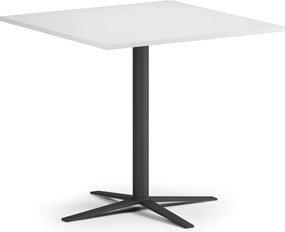 Konferenčný stolík AURA, 60x60 cm, čierna podnož, biela