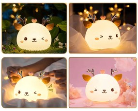 Dětská stolní LED lampa Fawn bílá