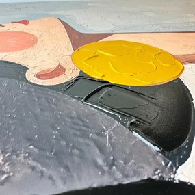 Obraz s ručne maľovanými prvkami 70x100 cm Mae – Styler