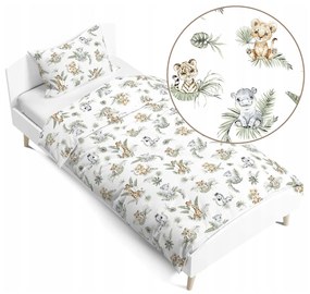 Detské bavlnené obliečky 140x200 cm BABYMAM PREMIUM - Africké zvieratká