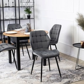 PROXIMA.store - Dizajnová jedálenská stolička LUCKY FARBA: čierna, FARBA NÔH: čierna