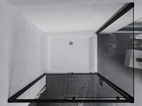 Mexen Apia posuvná sprchová kabína 120 x 90 cm, priehľadná, čierna + vanička Rio - 840-120-090-70-00-4510