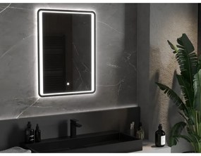 Mexen Zusa, LED kúpeľňové zrkadlo s podsvietením 60x80 cm, 6000K, ochrana proti zahmlievaniu, 9808-060-080-611-00