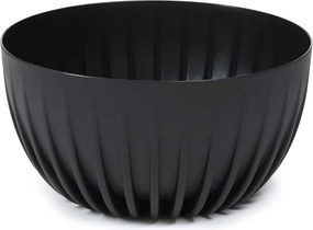 PLASTOVÝ KVETINÁČ STRIPPED ECO SADA 2KS 16X30 CM+15X24 CM ČIERNA