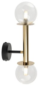 Nástenná lampa DAISY 2xG9/12W/230V zlatá/čierna/číra