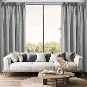 ZÁVES NA PÁSKE NILO 140X270 CM SIVÁ