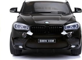 LEAN CARS Elektrické autíčko BMW X6M pre deti čierne lakované LED MP3