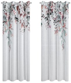 ZÁVES NA KRÚŽKOCH MEG, SADA 2KS 140X260 CM KVETY