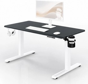 Elektrický stôl s nastaviteľnou výškou ergonomický bielo-antracitový,1200x600 mm: ARIA