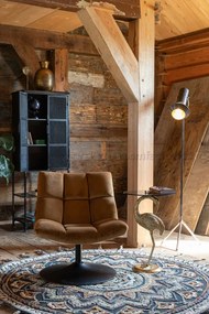 Dutchbone Bar Lounge Velvet otočné kreslo - Hnedozlatá