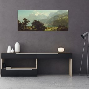 Obraz - Albert Bierstadt, Lake Lucerne, reprodukcia (120x50 cm)