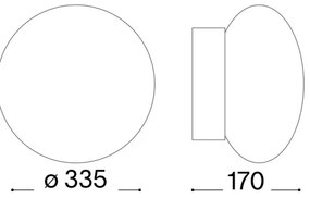 Ideal Lux-Kúpeľňové stropné svietidlo BUBBLE 1xE27/60W/230V pr.33,5 cm IP44 biela