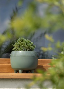 PLASTOVÝ KVETINÁČ BOTANICA SADA 2KS 30X24 CM+23X18,5 CM ZELENÁ