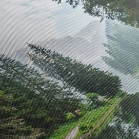 Obraz lesného jazera (120x50 cm)
