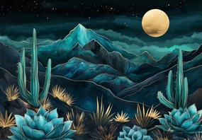 Fototapeta - Tyrkysová noc (147x102 cm)