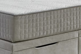 Posteľ boxspring Wien 180x200 cm, svetlo šedá látka
