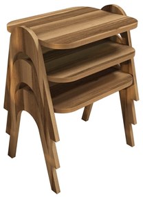 Sada 3 odkladacích stolíkov PARIS orech