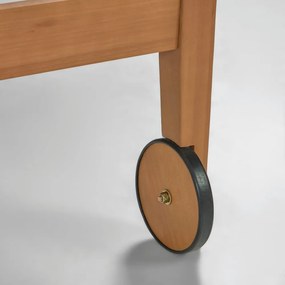 Béžové záhradné ležadlo z eukalyptového dreva Kave Home Caterin