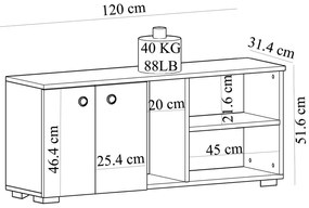 Botník (skrinka na topánky) Vabite 2 (antracit + biela). Vlastná spoľahlivá doprava až k Vám domov. 1094587