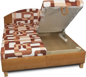 Polohovacia manželská posteľ Vilma, 200x160, hnedá vzor / hnedá (č.215 / 52)