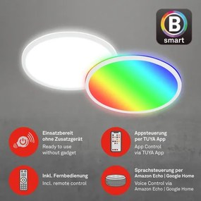 Briloner 7494016-LED RGBW stmievateľné stropné svietidlo SMART LED/22W/230V 4000K s diaľkovým ovládaním Wi‑Fi Tuya