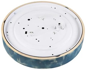 Brilagi - Stropné svietidlo PINO 3xE27/15W/230V borovica/modrá pr. 47,5 cm
