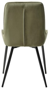 Zelená zamatová jedálenská stolička Milton – Unique Furniture