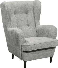 XXXLutz KRESLO UŠIAK, textil, kompozitné drevo, strieborná MID.YOU - Online Only obývacie izby - 002220035004