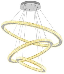 LED Stmievateľný luster na lanku LED/210W/230V 3000-6500K strieborná + DO