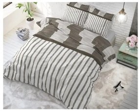 Sammer Originálne prúžkované posteľné obliečky v béžovej farbe 200x200 cm 5908224093646 200 x 200 cm