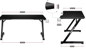 PC stolík Hyperion 2.5 (čierna). Akcia -17%. Vlastná spoľahlivá doprava až k Vám domov. 1087501