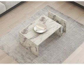 Konferenčný stolík MONEL, mramorový dekor, sivá